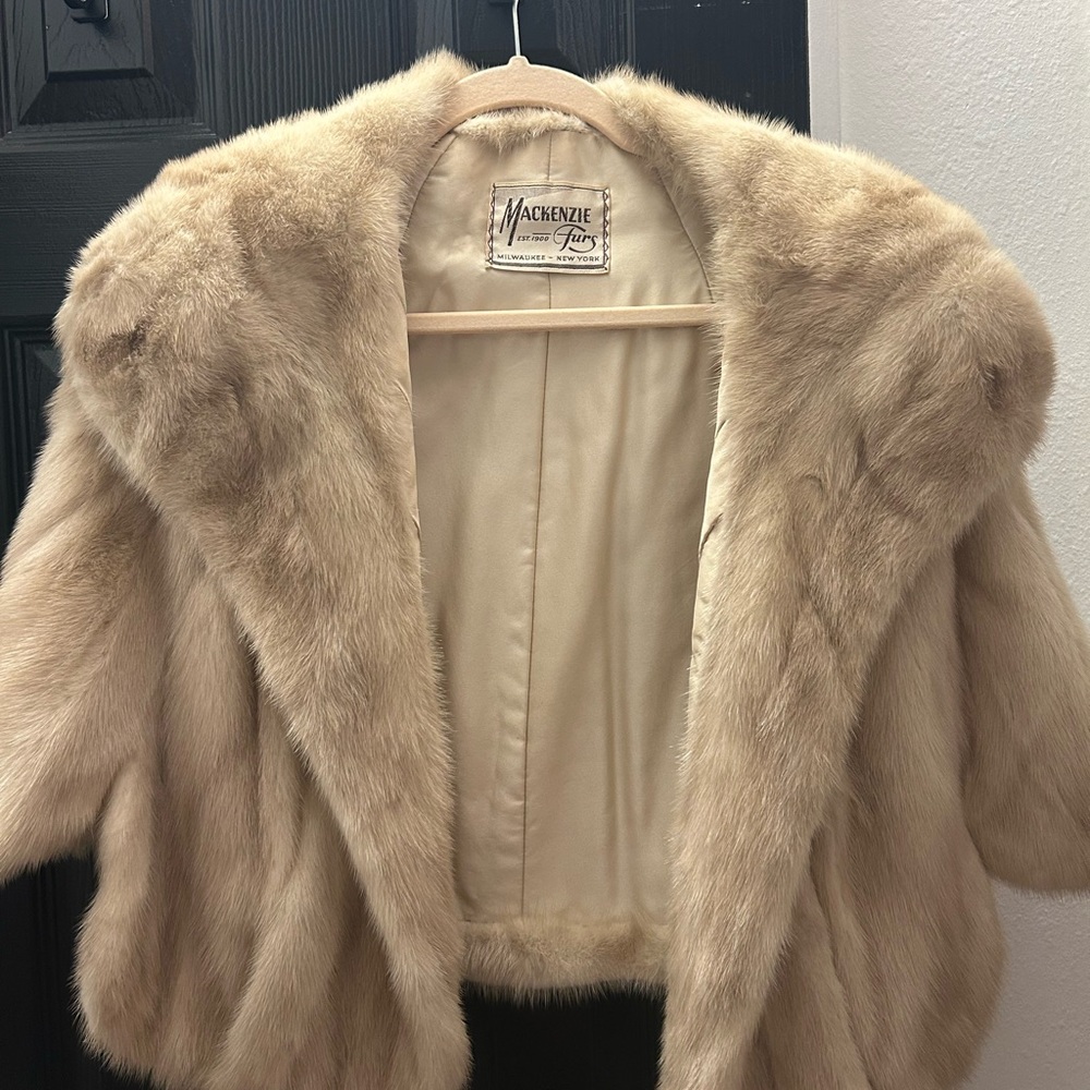 Vintage Real Mink Fur Stole